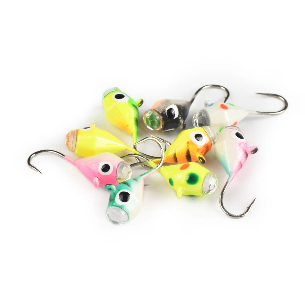 Elite TG 10 Uds. Plantillas de hielo UV de pesca con facturas de tungsteno 2,7mm ~ 6,0mm diamante perca de invierno Wrasse Bream Hayabusa ganchos de hielo - imagen 4