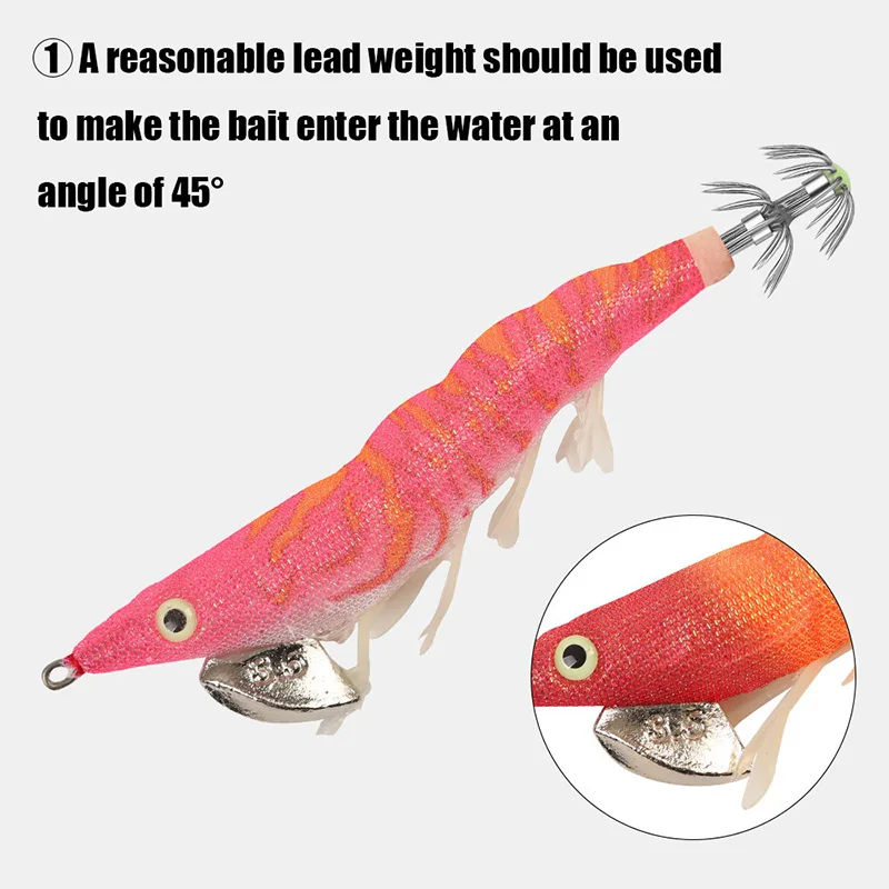 Anzuelo de calamar luminoso, señuelo de pesca Artificial, 3,5 #, Eging - imagen 3