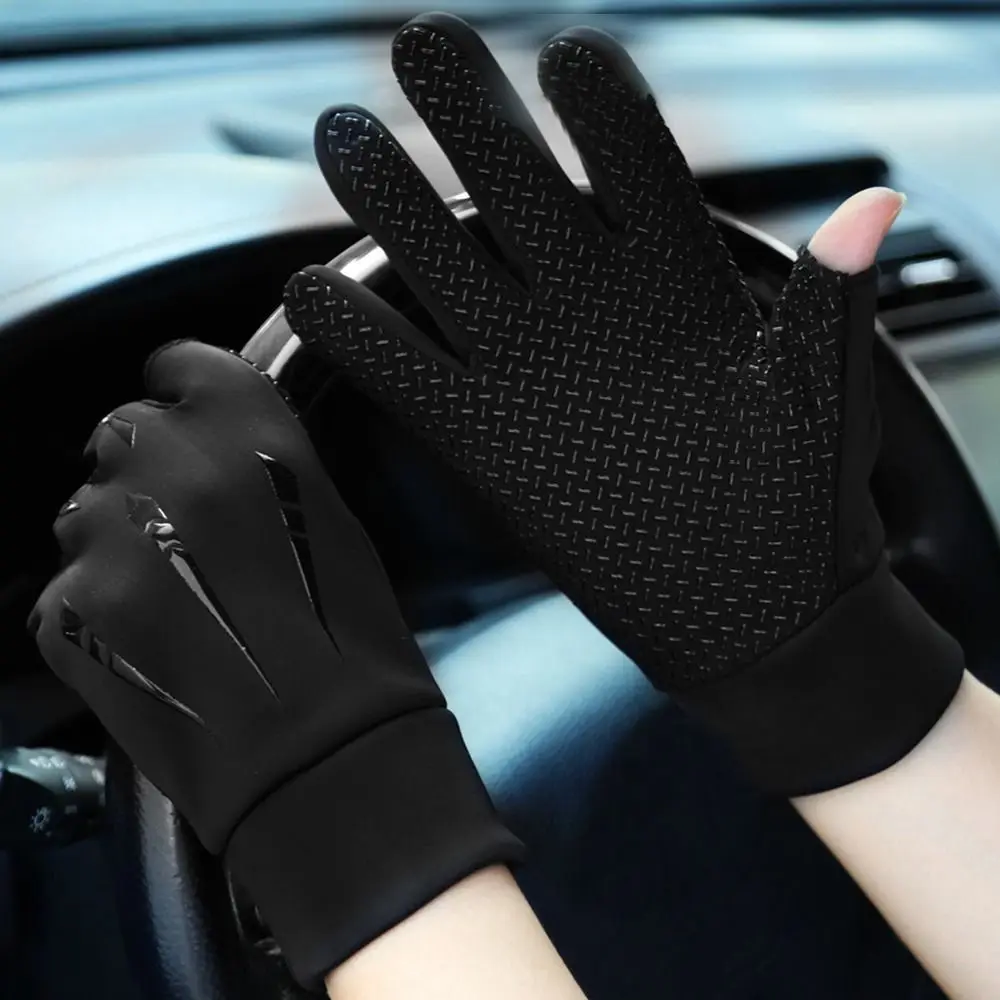 Manoplas cálidas a la moda, guantes de invierno a prueba de viento, impermeables, con dedos completos, antideslizantes y agradables para la piel, para ciclismo al aire libre