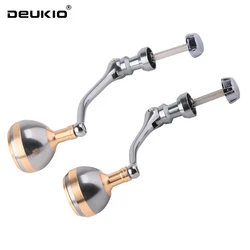 DEUKIO-mango de carrete de pesca plegable de cuatro esquinas, medio/grande, dorado, rosa, para marca S, accesorios de carrete giratorio con agarre de Metal