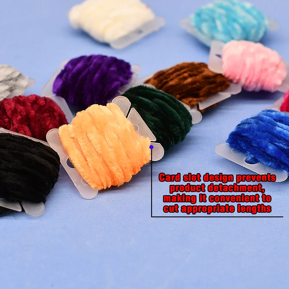 Hilo de chenilla de rayón para atar moscas, Material de goma para pata de Ninfa, gusanos, camisero, 4 metros - imagen 4