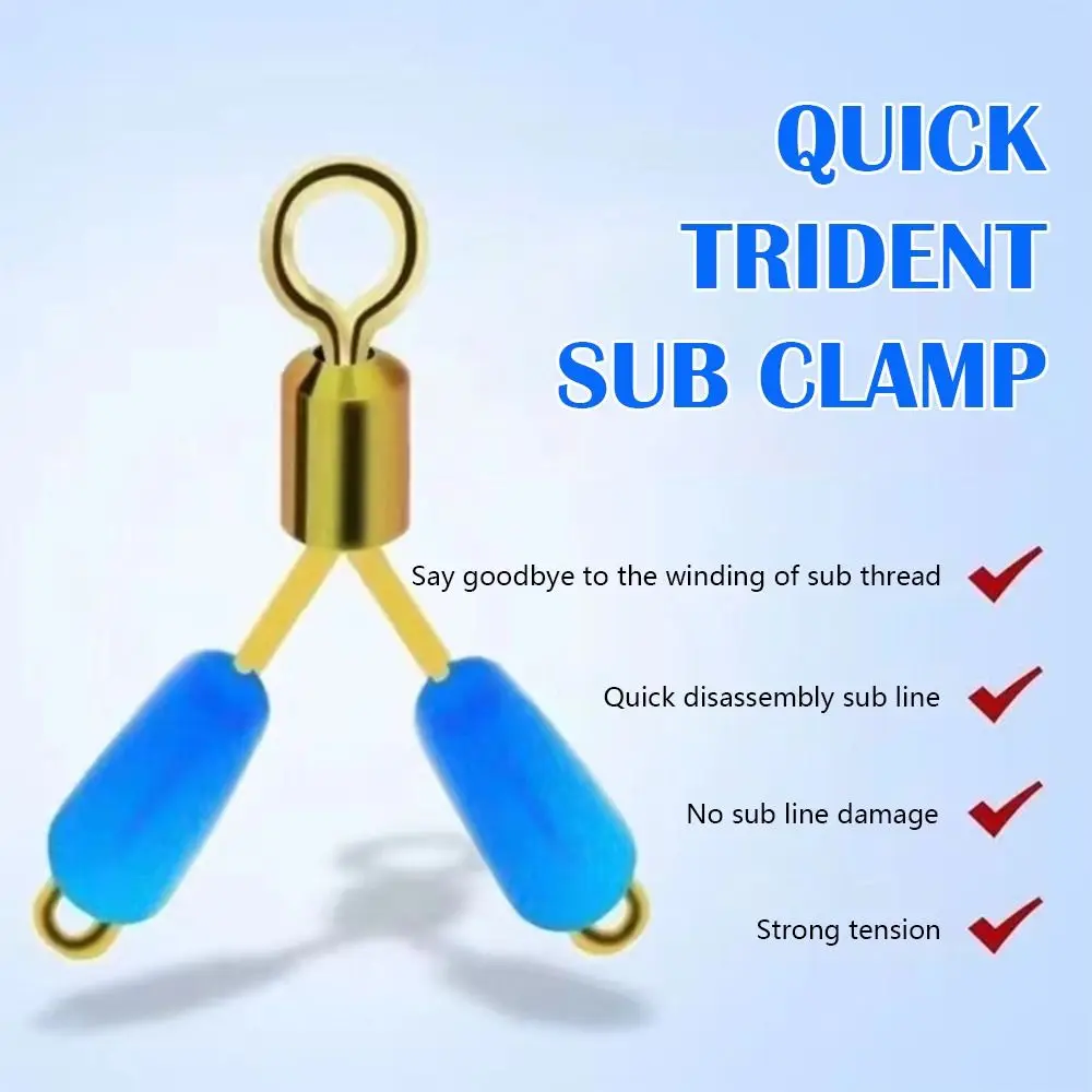 Sedal de pesca portátil, bifurcación espacial, ocho tipos, dispositivo de Contactor de anzuelos dobles, herramienta de atado giratorio, 5 piezas, nuevo