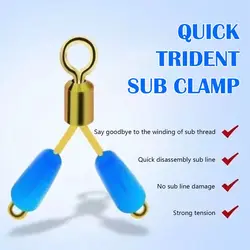 Sedal de pesca portátil, bifurcación espacial, ocho tipos, dispositivo de Contactor de anzuelos dobles, herramienta de atado giratorio, 5 piezas, nuevo