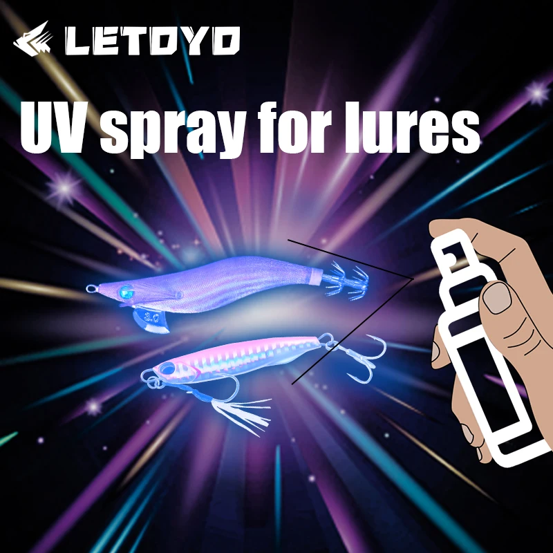 LETOYO 30-100ml UV spray Metal Jig minnow Jerkbait crankbait señuelos VIB señuelo suave pesca vinyos giratorios DIY Señuelos de Pesca de Mar