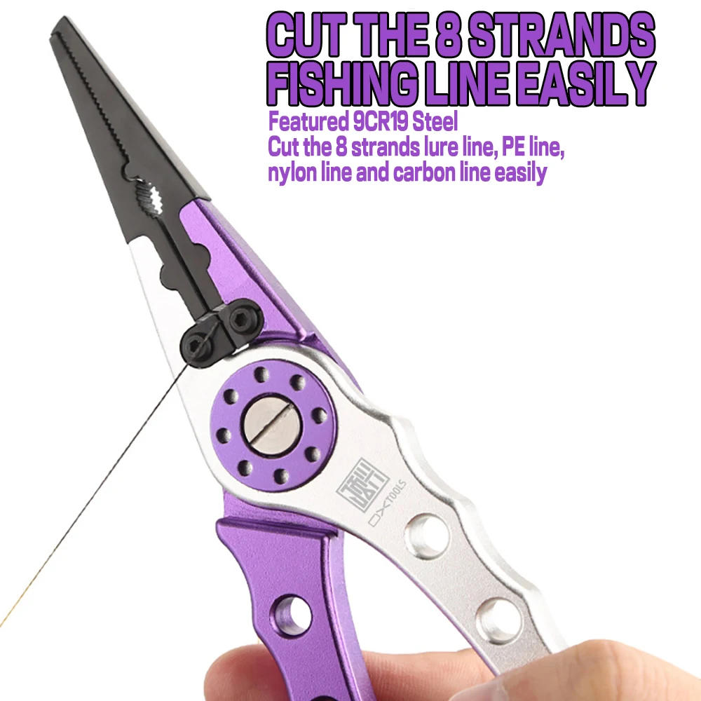 Alicates de agarre de pesca de aleación de aluminio, alicates de corte de pesca, agarre de Control de pescado, señuelo, alicates multifuncionales, gancho antioxidante - imagen 4