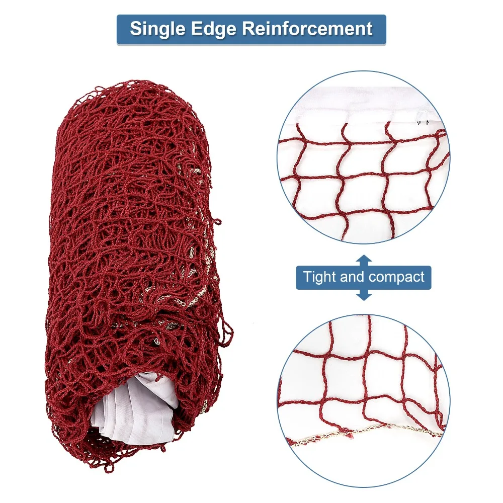 Accesorios para bádminton, red de bádminton de polipropileno, rejilla de 2,5x2,5 cm, red de malla roja, red deportiva plegable verde para deportes al aire libre - imagen 5