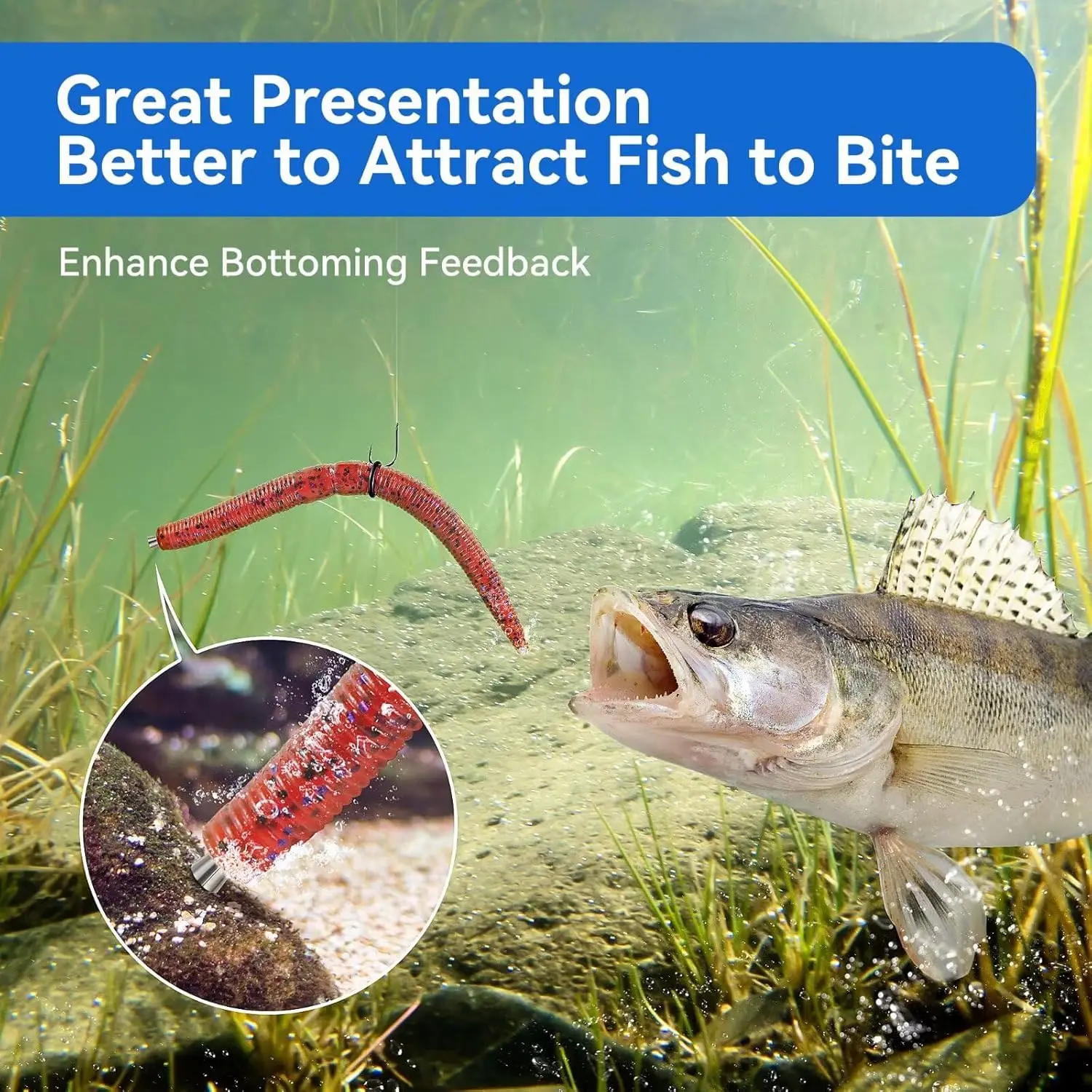 FishTrip Pesos de clavo de plomo para gusanos de plástico, aparejo loco y aparejo Neko, plomos de lápiz para pesca de lubina, señuelos de plástico blando - imagen 3