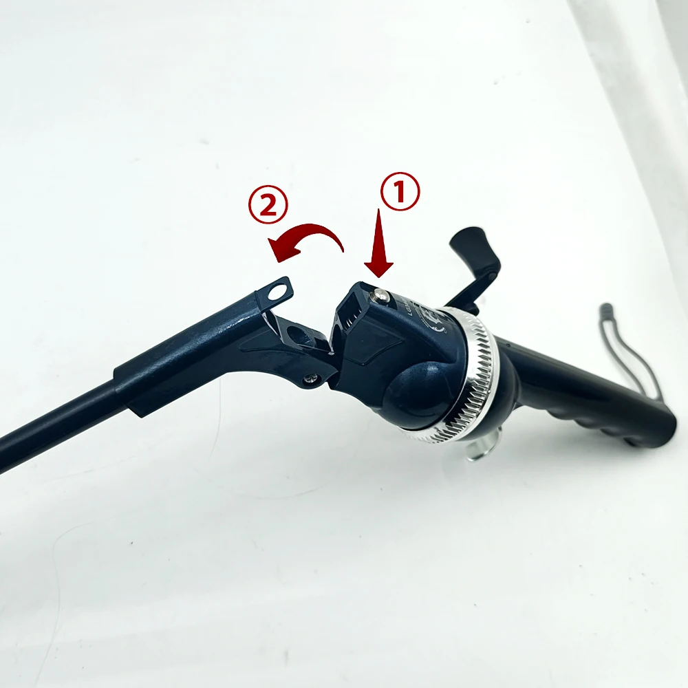 Juego de caña de pescar plegable integrada y carrete cerrado con línea, accesorios para aparejos de pesca, cañas de señuelo de fundición portátiles de 1,38 m - imagen 4