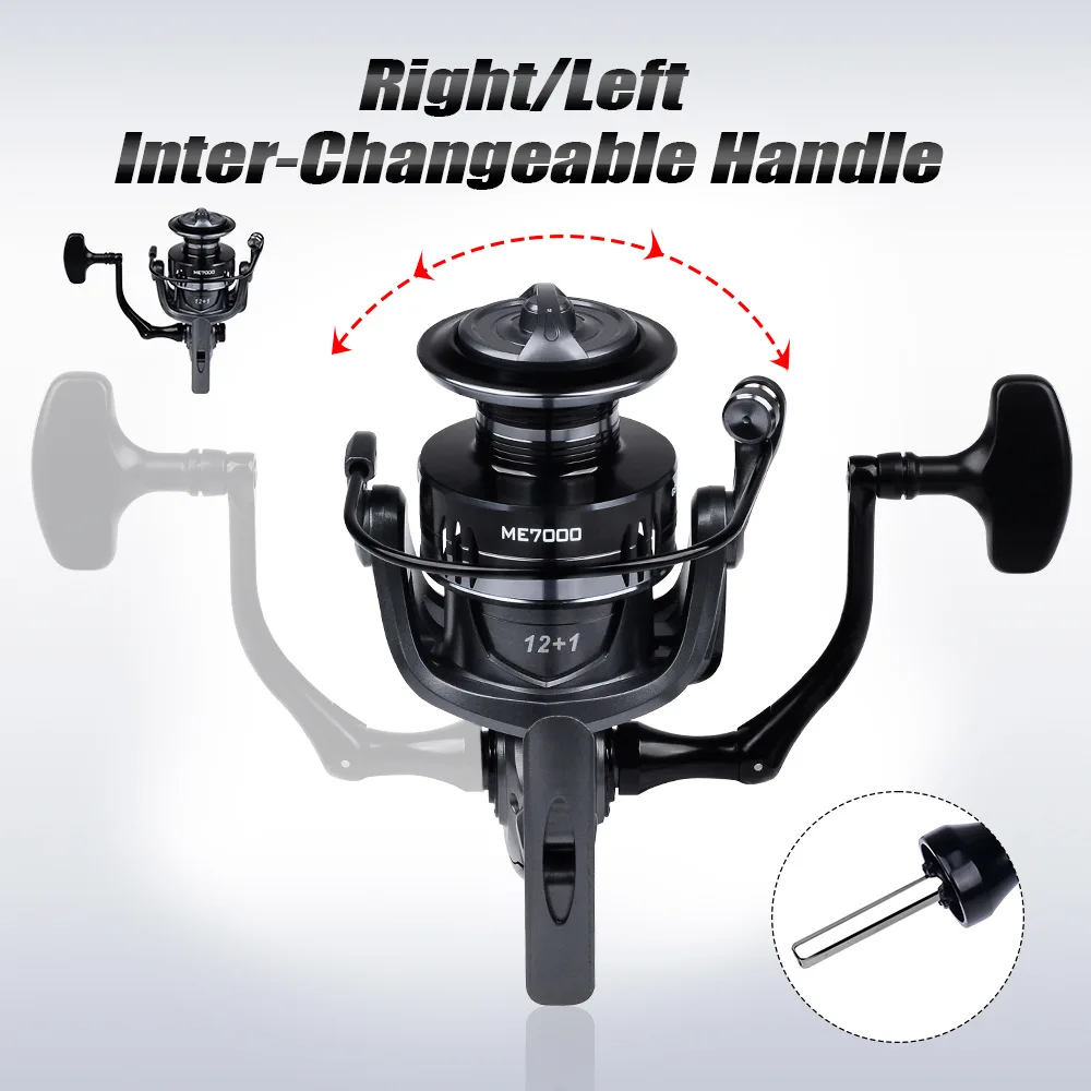 Carrete de pesca 5,2: 1, arrastre máximo 2000-7000, carretes giratorios de 9KG, carrete de Metal, carretilhas de pesca, carrete para accesorios de pesca - imagen 2