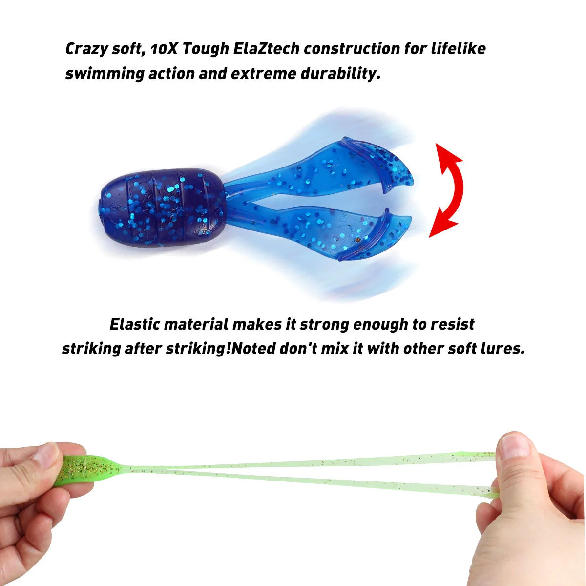 Señuelo de plástico blando flotante TPR, 6 piezas/pkt, 7cm, 4,5g, cebo de pesca de camarón, anzuelo aparejo, Weedless Drop Shot - imagen 3