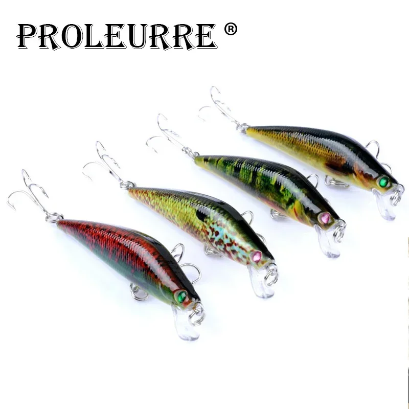 Señuelo de pesca Minnow, Wobblers flotantes de plástico, 8cm, 8,2g, cebo duro Artificial para lubina, Crankbait Swimbait, aparejos de pesca, 1 ud. - imagen 5