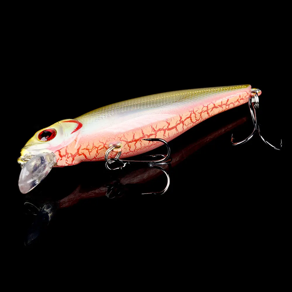 Hengjia-Señuelos de Pesca Topwater, 1 piezas, 8,8 CM, 9,2G, Jerkbait, Lucio, Wobblers, Swimbait, cebo profesional con 6 ganchos # - imagen 3