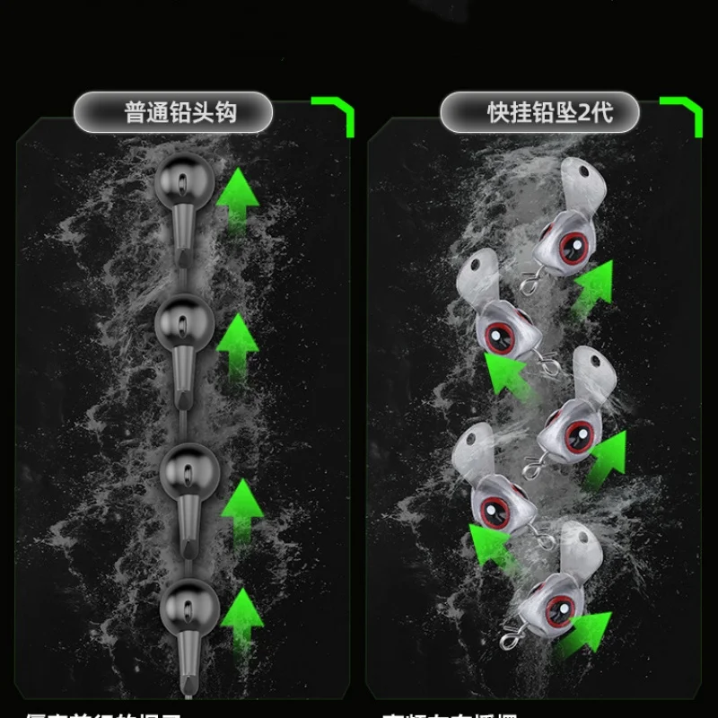 Señuelo Texas de lengüeta con anzuelo cambio rápido plomada colgante - imagen 4