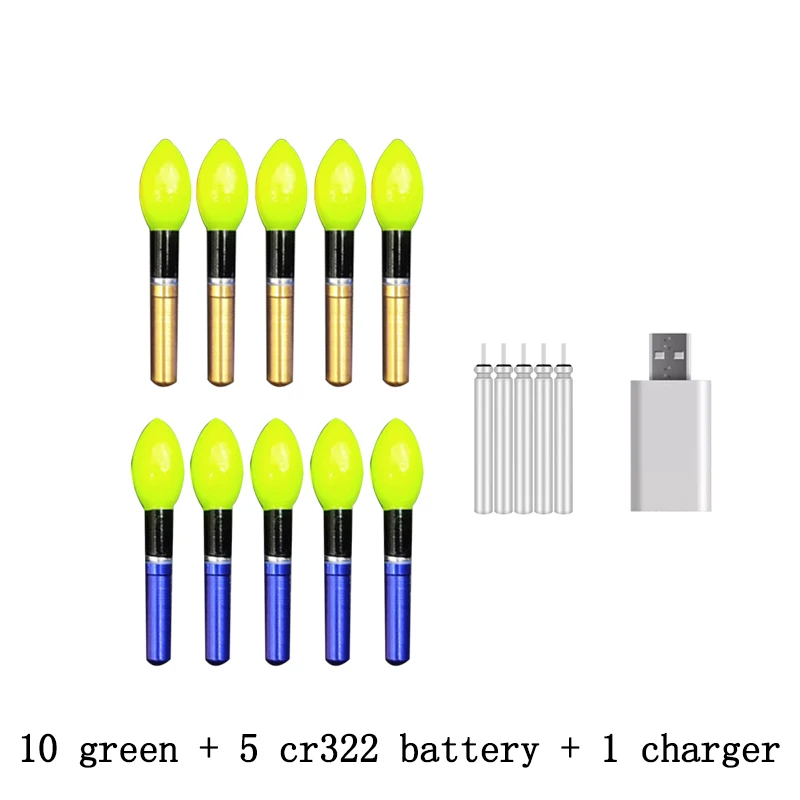 green and 5 battery