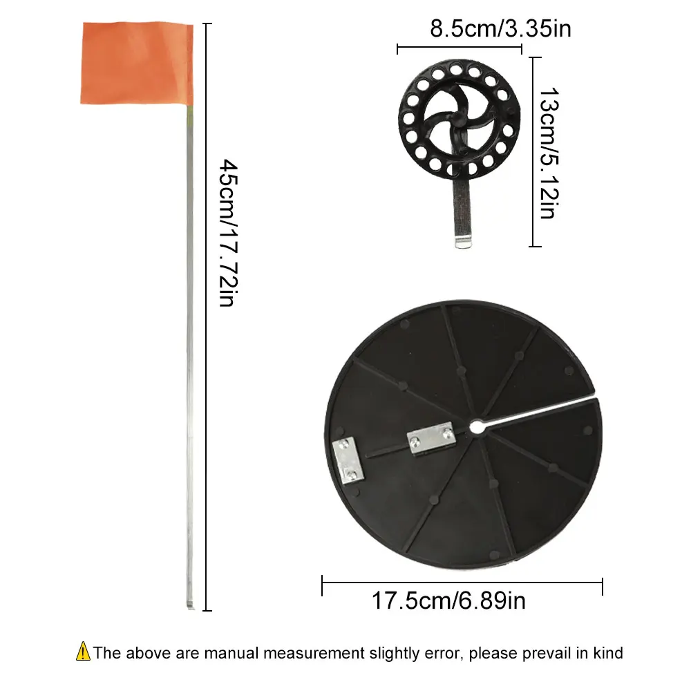 NGB 2 unids/set caña de pescar en hielo de invierno punta hacia arriba con marcador de bandera caña de pescar en hielo herramienta de pesca portátil bandera plegable - imagen 2