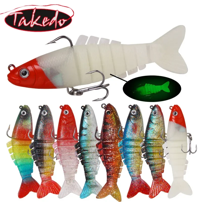 Takedo XY08 Swimbait articulado vibrante para perca y mandarín