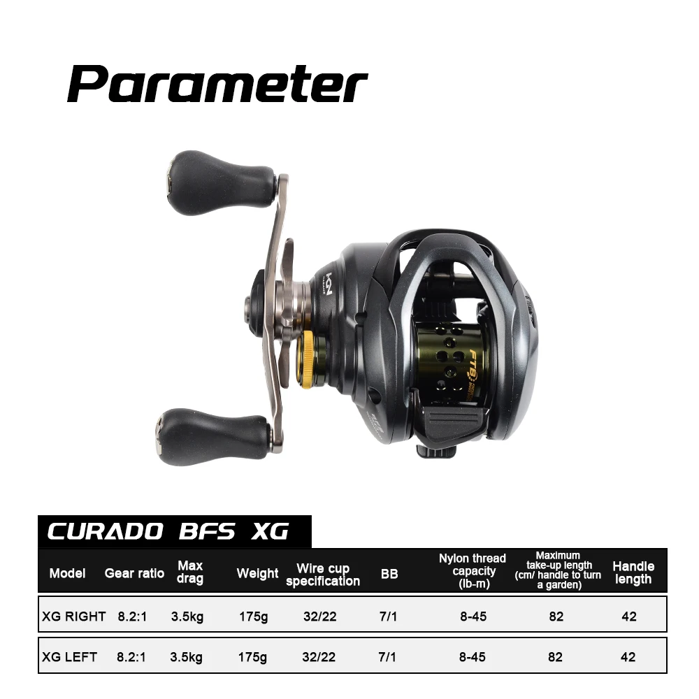 SHIMANO Original 21 CURADO BFS XG carrete de pesca Baitcasting 8,2: 1 7 + 1BB arrastre máximo 3,5 KG sistema de rotura de sintonización Finesse equipo de micromodule - imagen 3