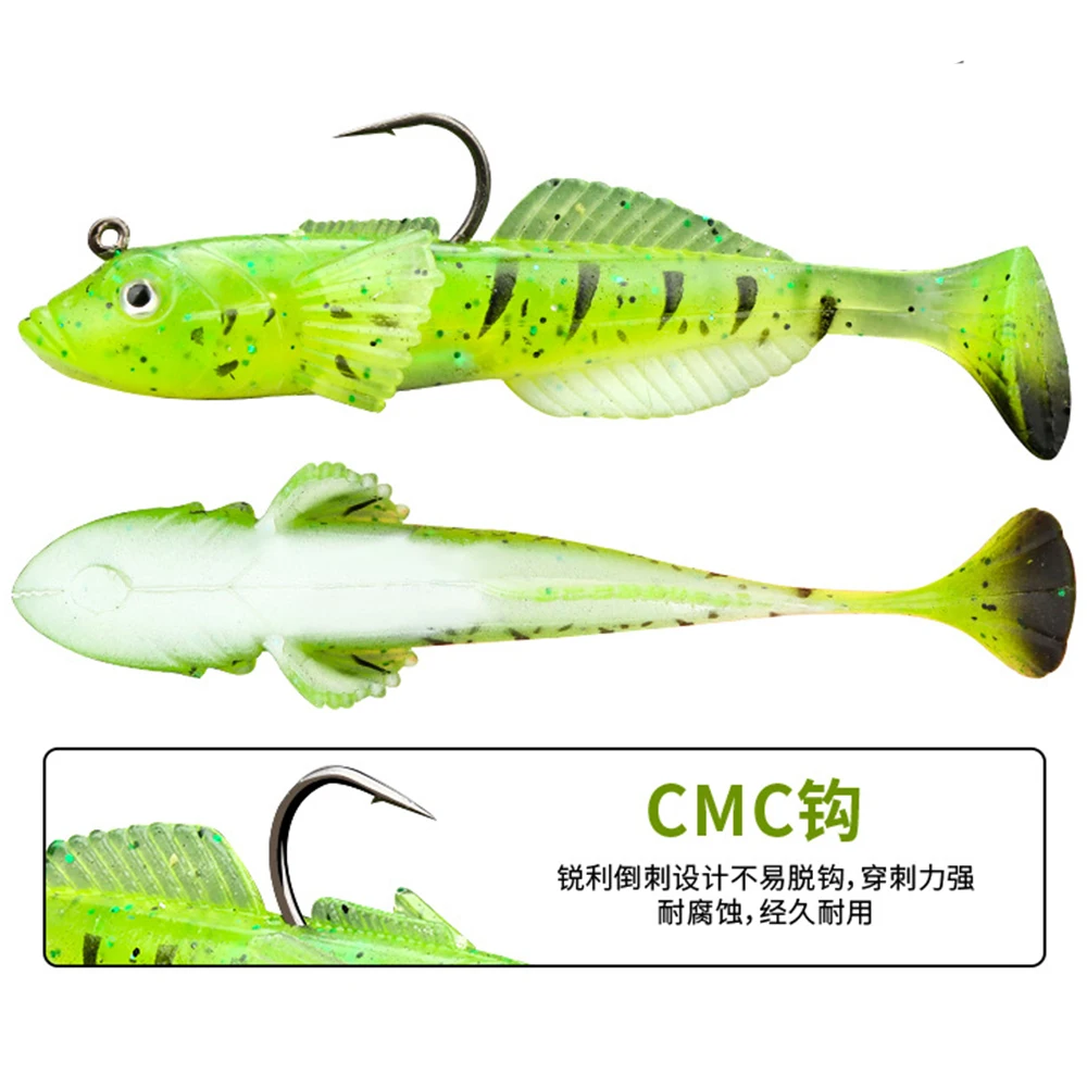 Cebos Goby Live con cola de paleta, 5g/15g, 1/3 Uds., Señuelos blandos para pesca en agua salada, Wobblers de pececillo de silicona, cebo Artificial, plantillas para aparejos de lubina - imagen 5