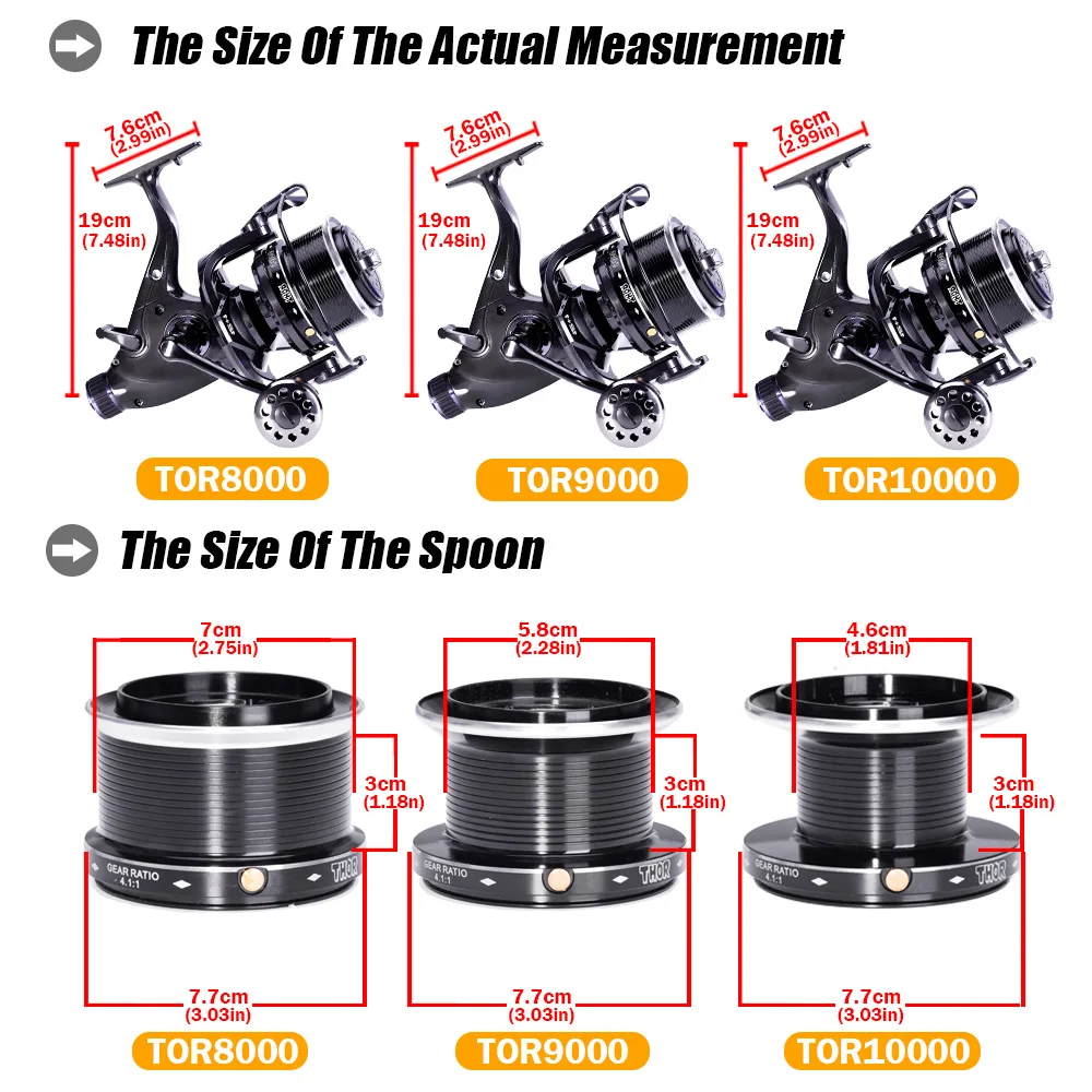 Nuevo Carrete De Pesca De carpa carretes giratorios Max doble arrastre 27kg 12 + 1BB Carretilha De Pesca Accesorios Mar Peche En Mer sal/agua dulce - imagen 5