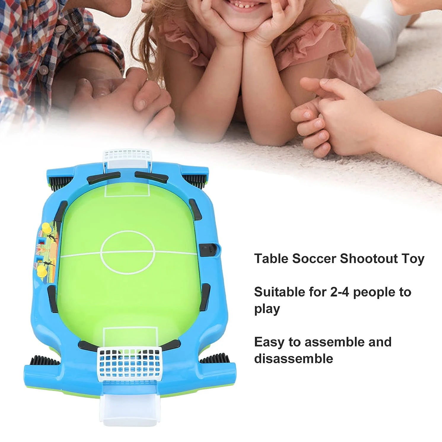 Mesa de fútbol de mesa para niños, operación segura de plástico, Mini juego de disparos de fútbol para padres e hijos, vacaciones, entretenimiento diario, regalo - imagen 5