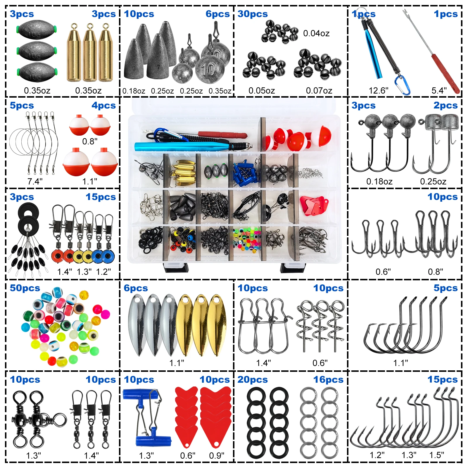 Señuelos FREE FISHER variados con spinnerbait, cucharas y plomos - imagen 4