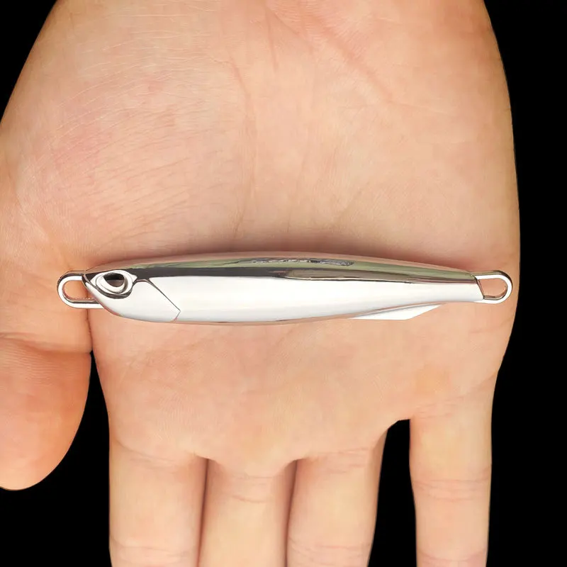 1 Uds plantilla lenta de Metal 10g 15g 20g señuelo de Pesca cebo trucha galvanizado duro para invierno Pesca en el mar hielo Pesca Jigging señuelos ganchos - imagen 5