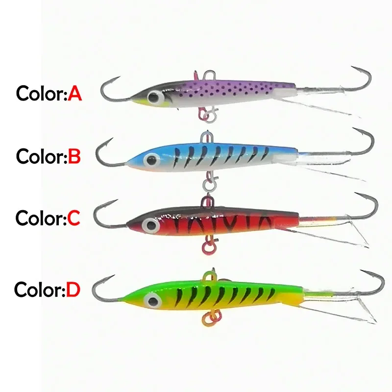 OUTKIT, 1 Uds., plantilla de hielo de invierno de calidad, 83mm, 18,5g, señuelo de pesca, cebo Artificial, señuelo equilibrador para pesca de carpa, walleye, Lucio, perca - imagen 2