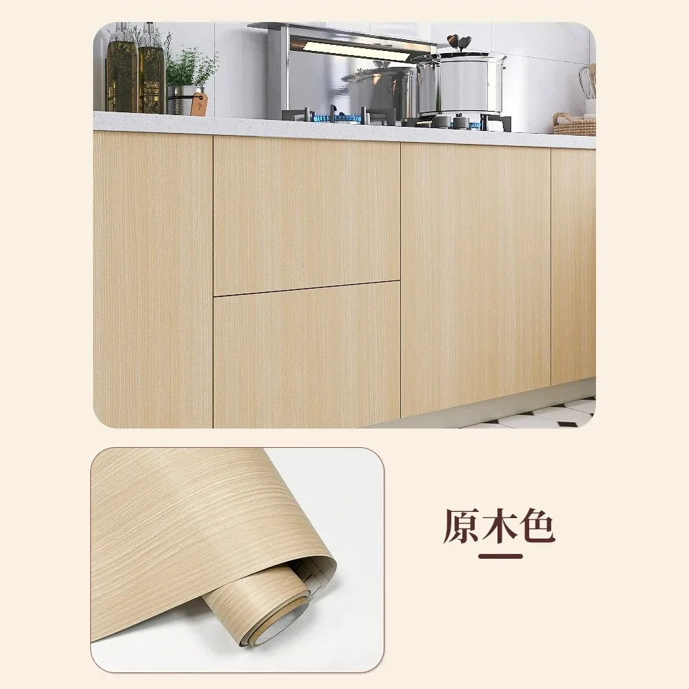 Adhesivo de pared autoadhesivo de grano de madera para encimera de cocina, impermeable y resistente al aceite, para dormitorio y hogar, 40CM x 1/3/5/10/20CM - imagen 3