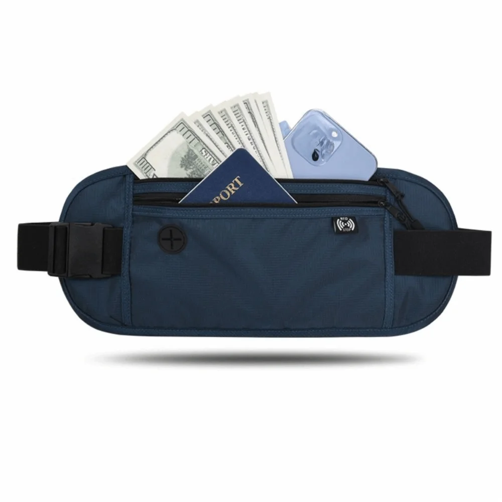 Bolsa para dinero, pasaporte oculto, cinturón para dinero, riñonera de viaje, riñonera oculta, bolso informal, billetera de seguridad oculta - imagen 2
