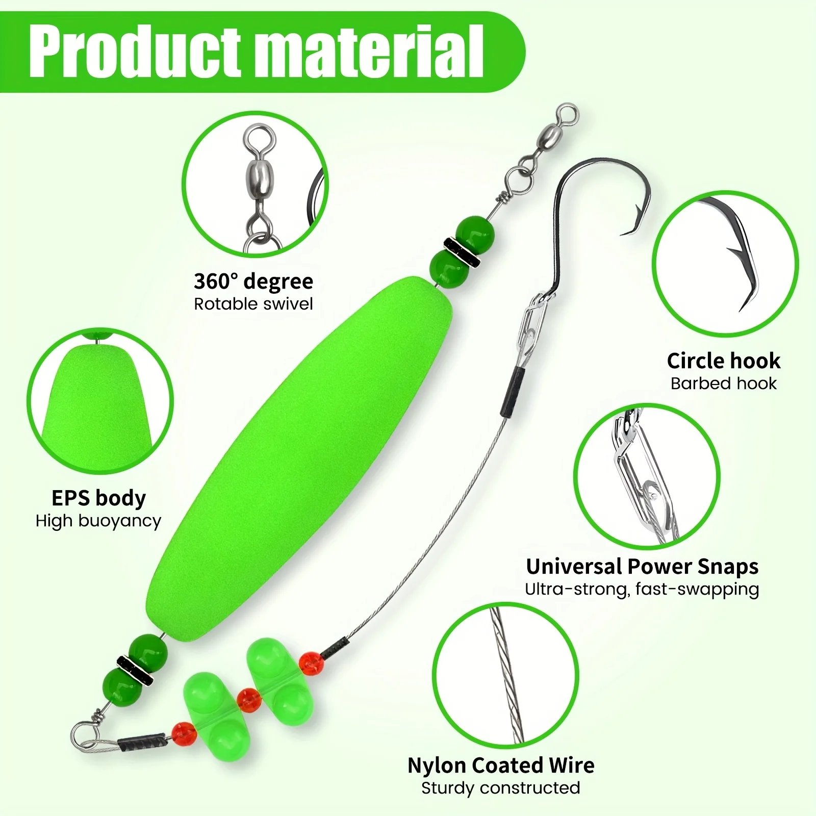 Kit Santee Rig – Aparejo flotante para siluro con flotador sonajero - imagen 4