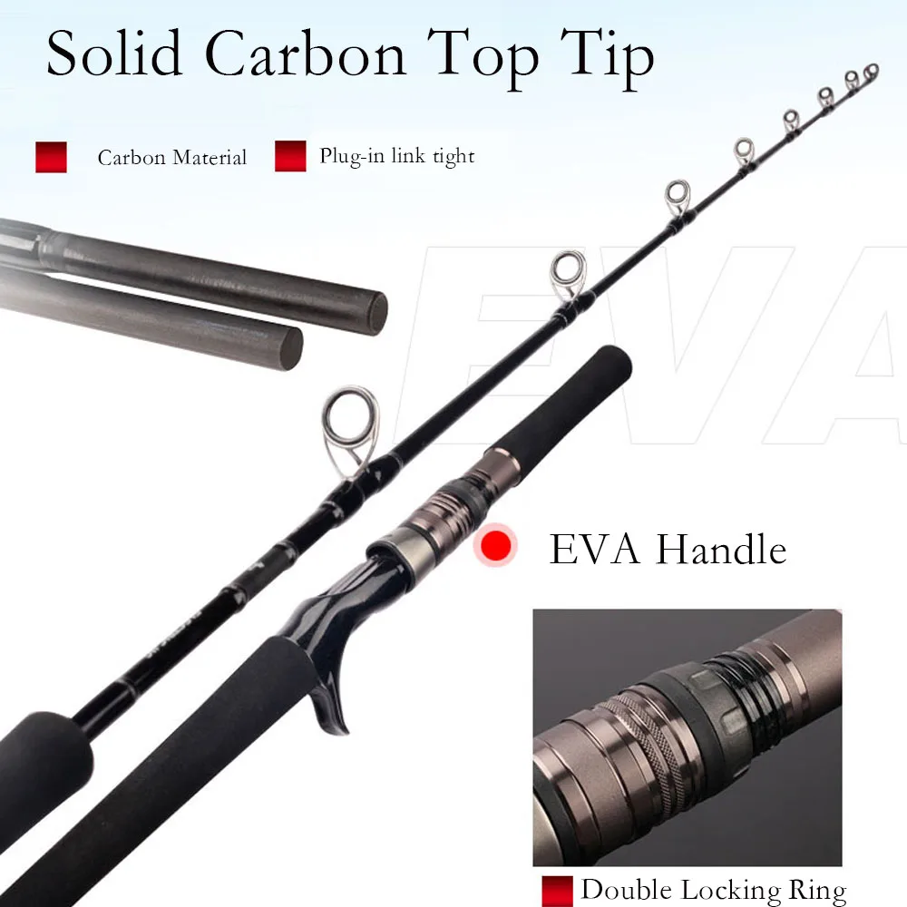 VOLIN-caña de pescar eléctrica de Jigging lento, 1,8 m, 1,9 m, M/H/MH, de carbono, para barco - imagen 3