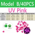 B 40PCS UV Pink