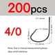 200pcs Size4I0 Black