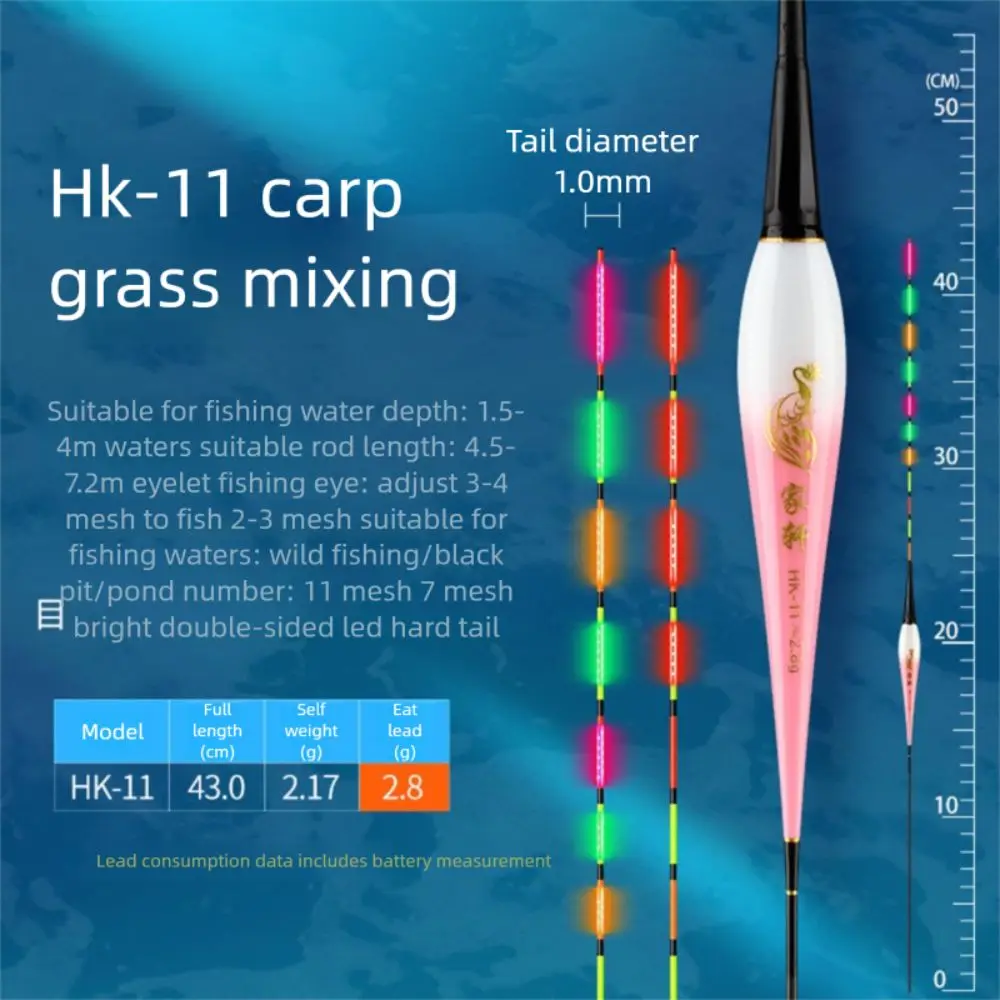 Nuevo indicador, flotador de pesca electrónico, tubo de deriva antideslizante, boya, flotador de luz LED, 2 luces, flotadores de pesca en roca, pesca nocturna - imagen 3