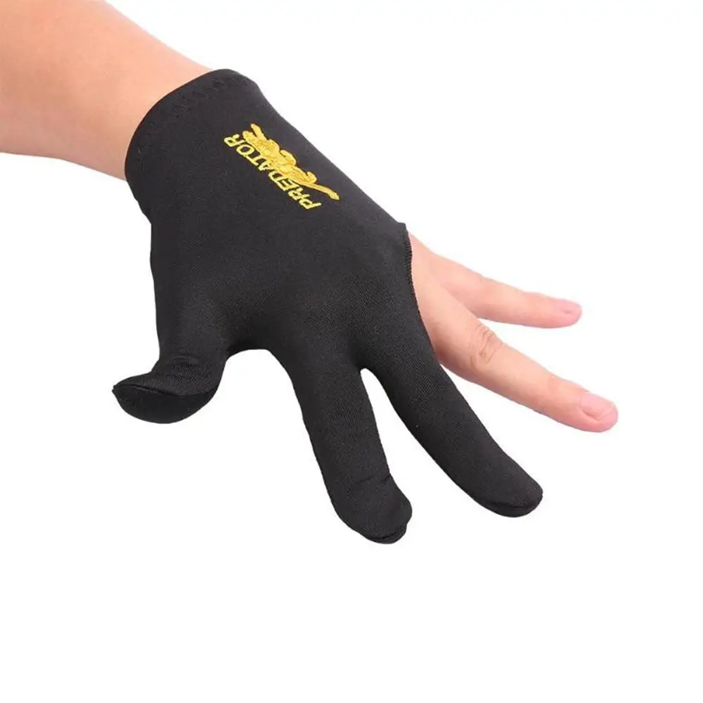 Billar negro suave billar mano izquierda accesorios de billar guantes de tres dedos guante de dedo separado - imagen 3