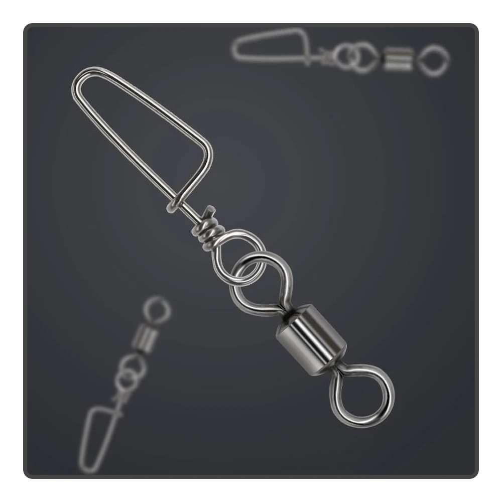 Conector giratorio de Metal de alta calidad + pasador curvo, suministros de pesca en mar y roca, accesorios de pesca - imagen 3