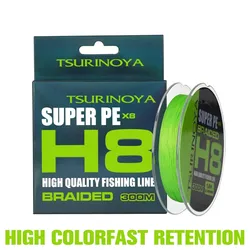 Tsurinoya H8 Hilo Trenzado PE Multifilamento 14-50LB Fundición