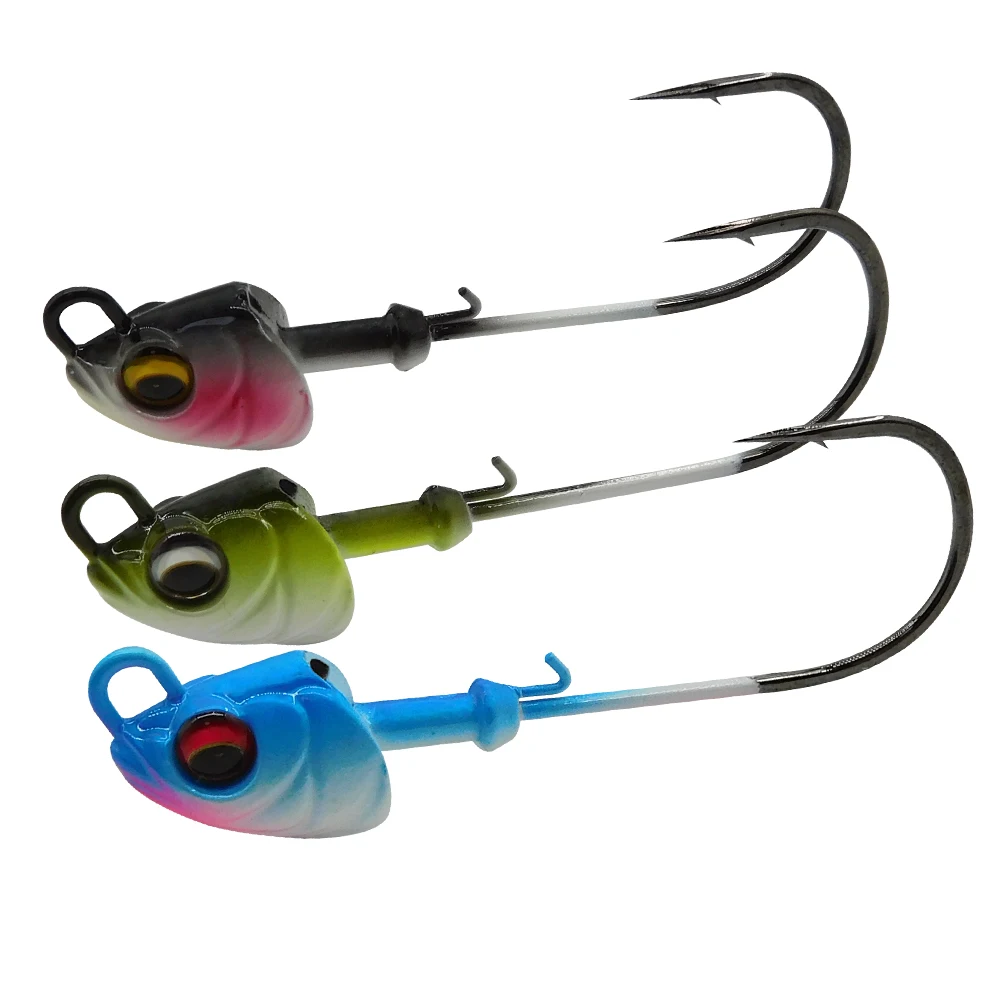 Paint jig head 7g 14g anzuelos de pesca para pesca de trucha y luccio - imagen 5