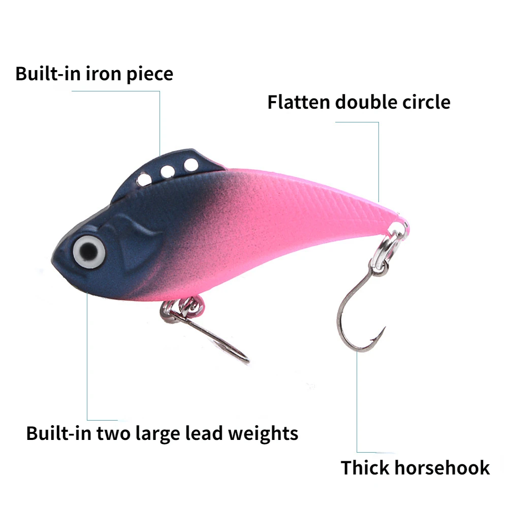 Señuelo de pesca giratorio de Metal, 1 piezas, 41mm, 3,8g, cuchara VIB, Crankbait, cebos duros artificiales, aparejos de pesca Cicada VIB - imagen 5