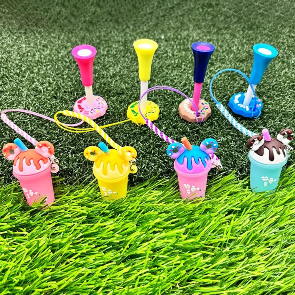 Camiseta de Golf con patrón de dibujos animados de PVC, soporte para pelota de Golf con cuerda hecha a mano, previene la pérdida, práctica de Golf, accesorios de regalo, 1 ud. - imagen 3