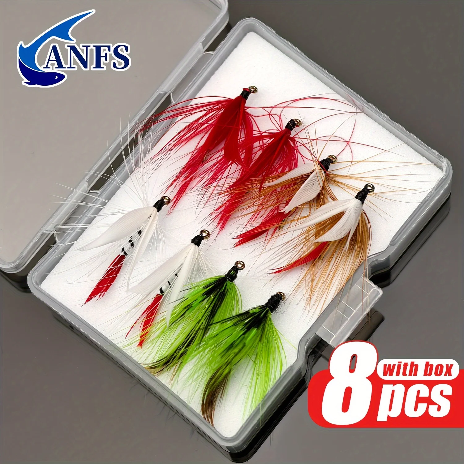 ANFS Señuelos mosca húmeda clásicos — ideal para perca y coregón - imagen 2