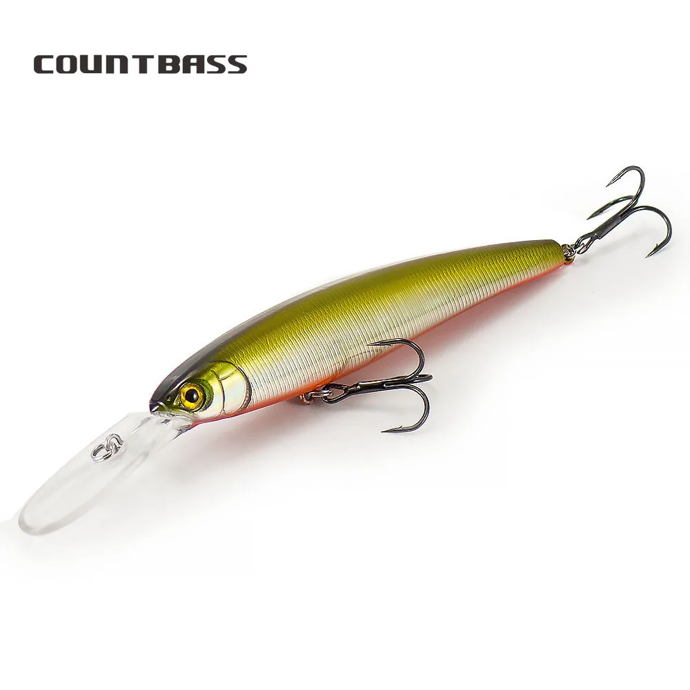 COUNTBASS 110mm 14,5g pececillo flotante cebos de buceo profundo profundidad profundidad 3m cebos duros pesca de pescador señuelos Wobblers