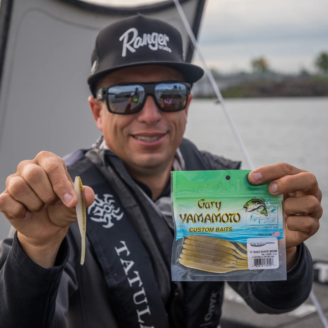 YAMAMOTO4 pulgadas de alta gravedad específica en forma de sábalo gusano de cola de aguja gusano fino, señuelo de pesca invertido cebo suave - imagen 3