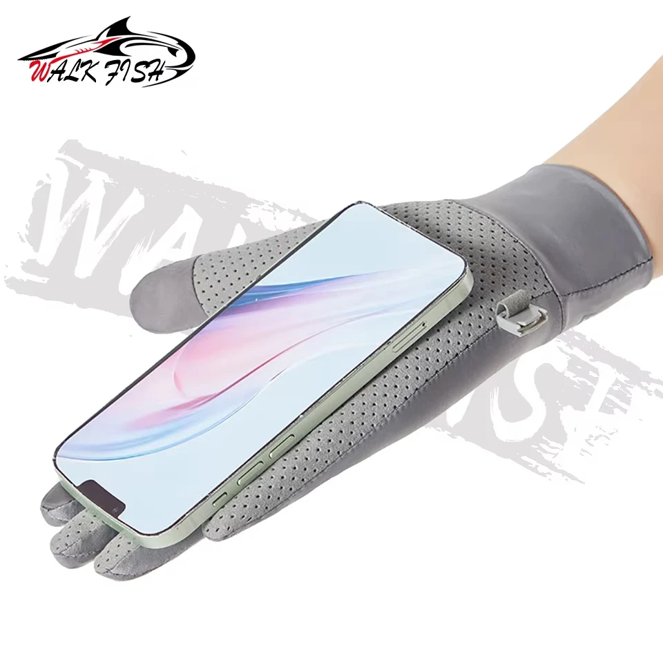 WALK FISH 1 par de guantes de pesca de verano protección solar ciclismo conducción al aire libre escalada de montaña senderismo bicicletas eléctricas al aire libre - imagen 4