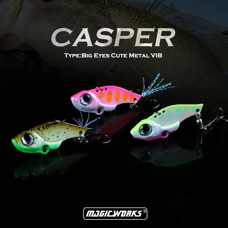 MAGIC WORKS-señuelo de pesca de Metal VIB, cebo en miniatura, 5g/7g, cuchara dura Artificial para pesca en agua salada - imagen 3