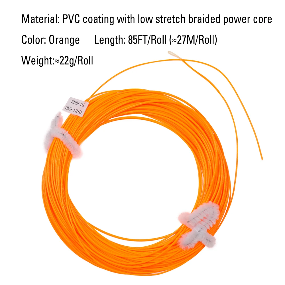 ICERIO-línea de pesca con mosca flotante, WF-5F, UV, naranja, peso hacia adelante, bucle soldado frontal, 85 pies - imagen 4