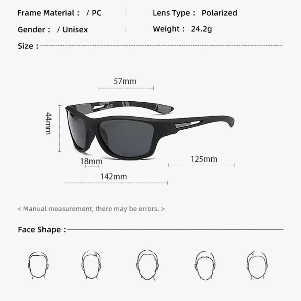 Gafas de sol polarizadas para deportes al aire libre para hombre, gafas de sol polarizadas para ciclismo, correr, acampar, senderismo, pesca - imagen 5