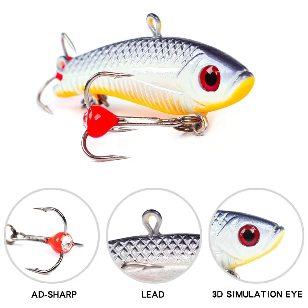 FTK 20g 35g señuelo de pesca de invierno equilibrador hielo cebo Artificial señuelo duro Minnow 3D Eye Bass Pike accesorios de pesca - imagen 4