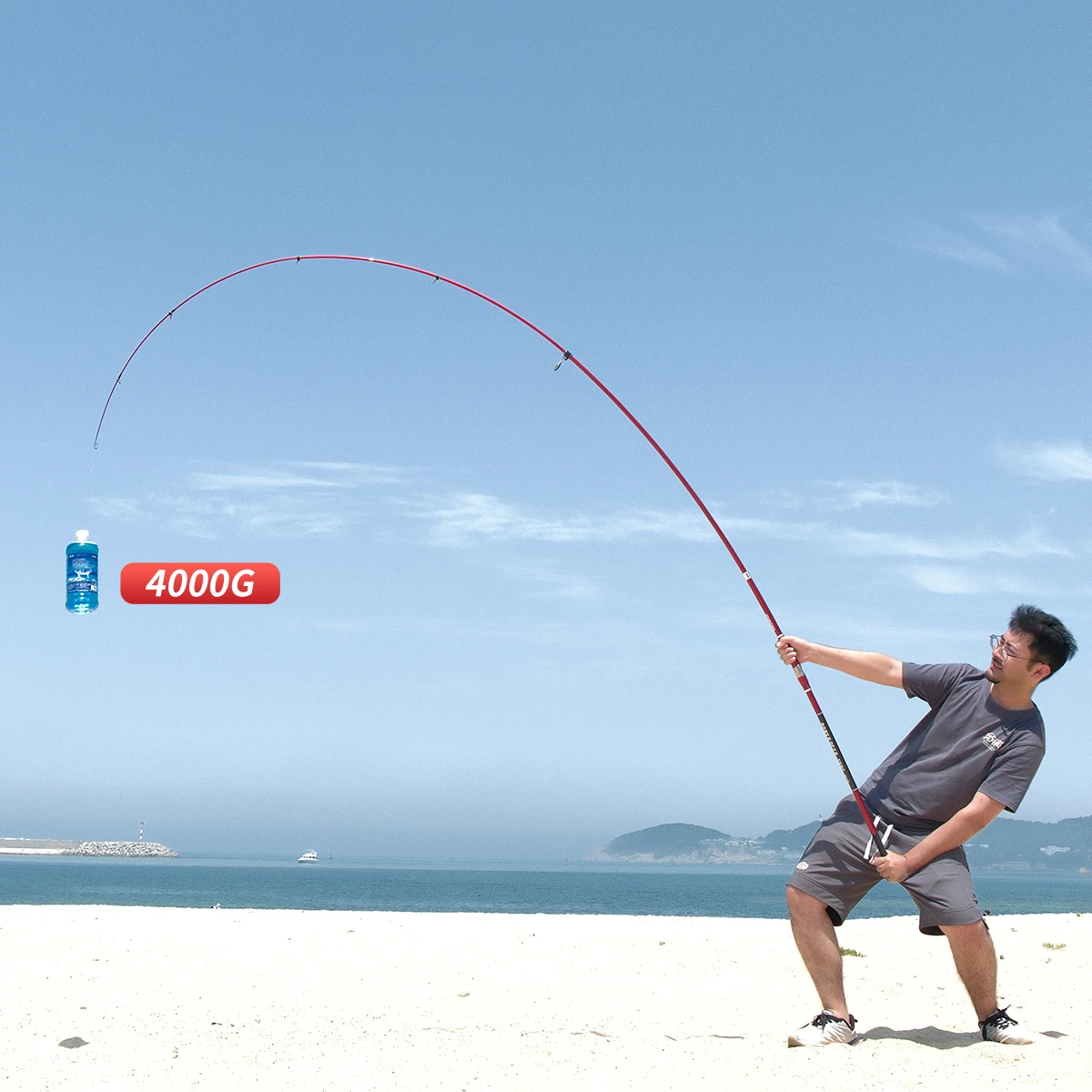 Cañas de pescar telescópicas para Surf, caña de pescar de fundición larga a tierra, 4,2, 4,5 m, 30T, potencia giratoria de carbono, 60-120g - imagen 4