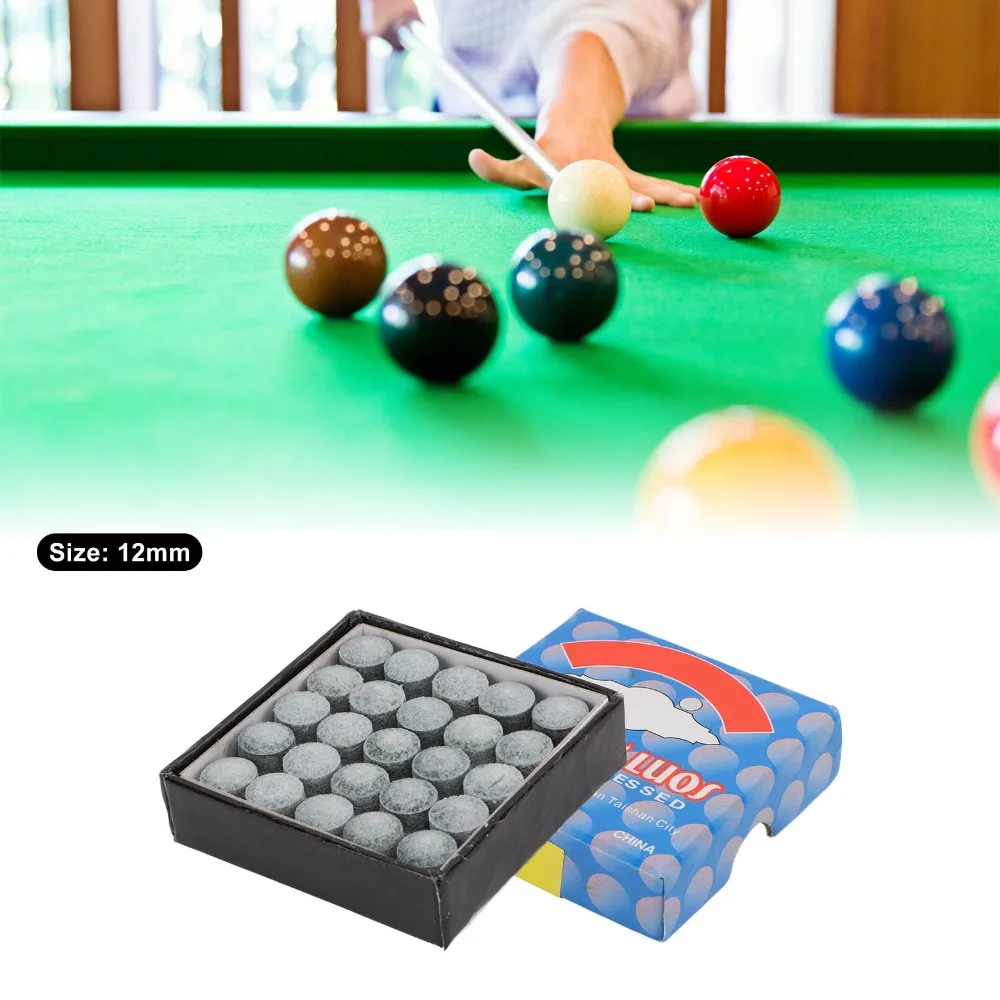 50 Uds. Accesorios de billar puntas para tacos de billar de grado A puntas para tacos de billar de cuero de 12mm tacos de billar - imagen 2